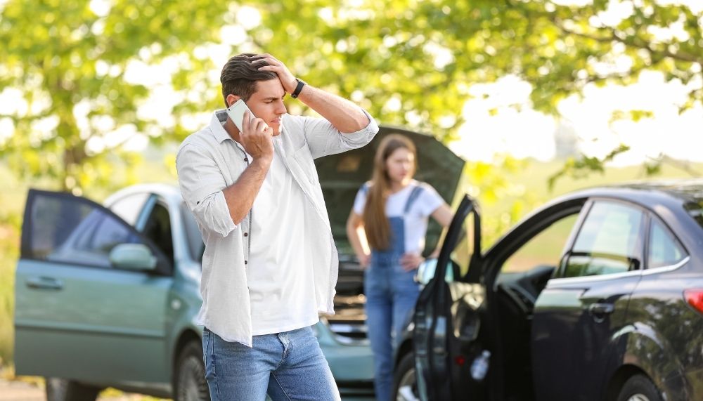 Who is at fault in a sideswipe accident?